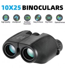 Binoculars telescopes for adults Professional Binoculars 10X25 BAK4 Prism High Powered Zoom Binocular Portable Hunting Telescope Pocket Scope